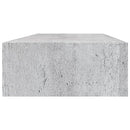 vidaXL betonszürke MDF falra szerelhető fiókos polc 60 x 23,5 x 10 cm