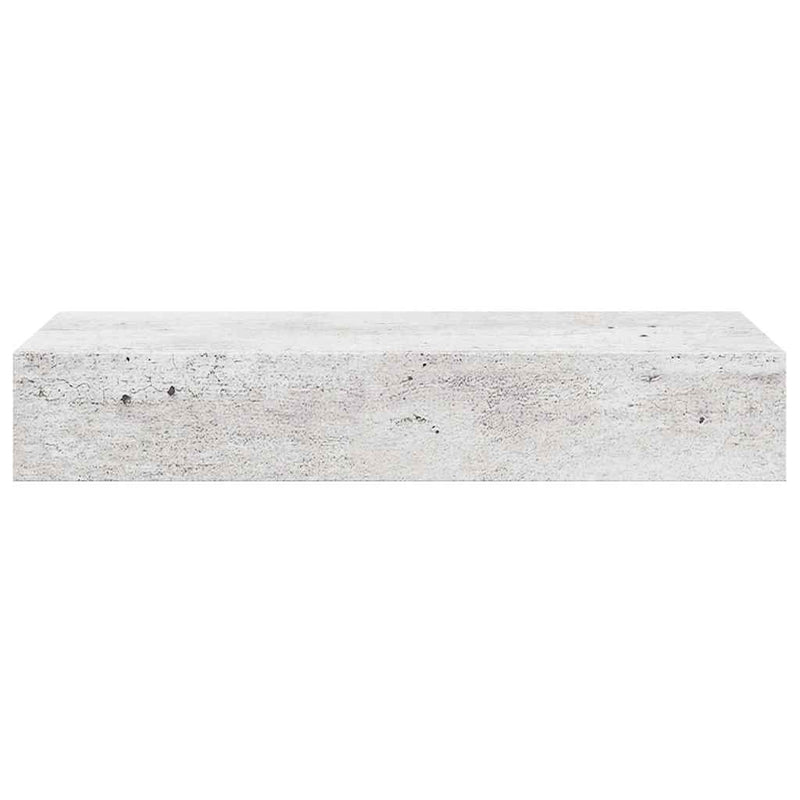 vidaXL betonszürke MDF falra szerelhető fiókos polc 60 x 23,5 x 10 cm