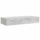 vidaXL 2 db betonszürke MDF falra szerelhető fiókos polc 60x23,5x10 cm