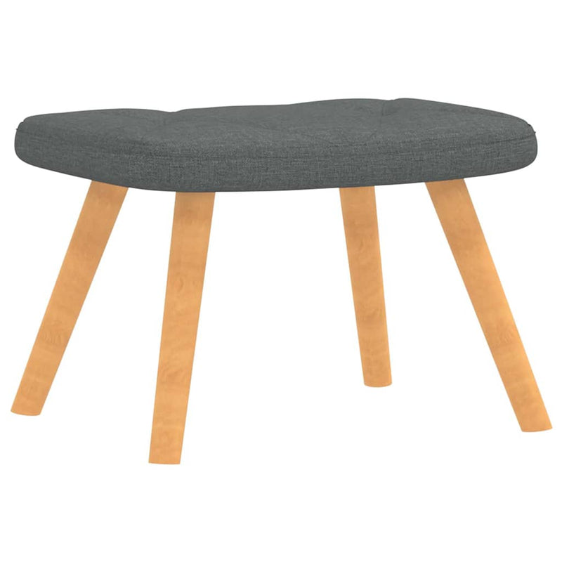 vidaXL sötétszürke szövet pihenőfotel lábtartóval