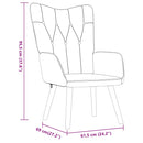 vidaXL krémszínű szövet pihenőfotel lábtartóval