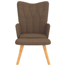 vidaXL barna szövet pihenőfotel lábtartóval