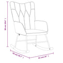 vidaXL mustársárga szövet hintaszék