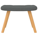 vidaXL sötétszürke szövet hintaszék lábtartóval