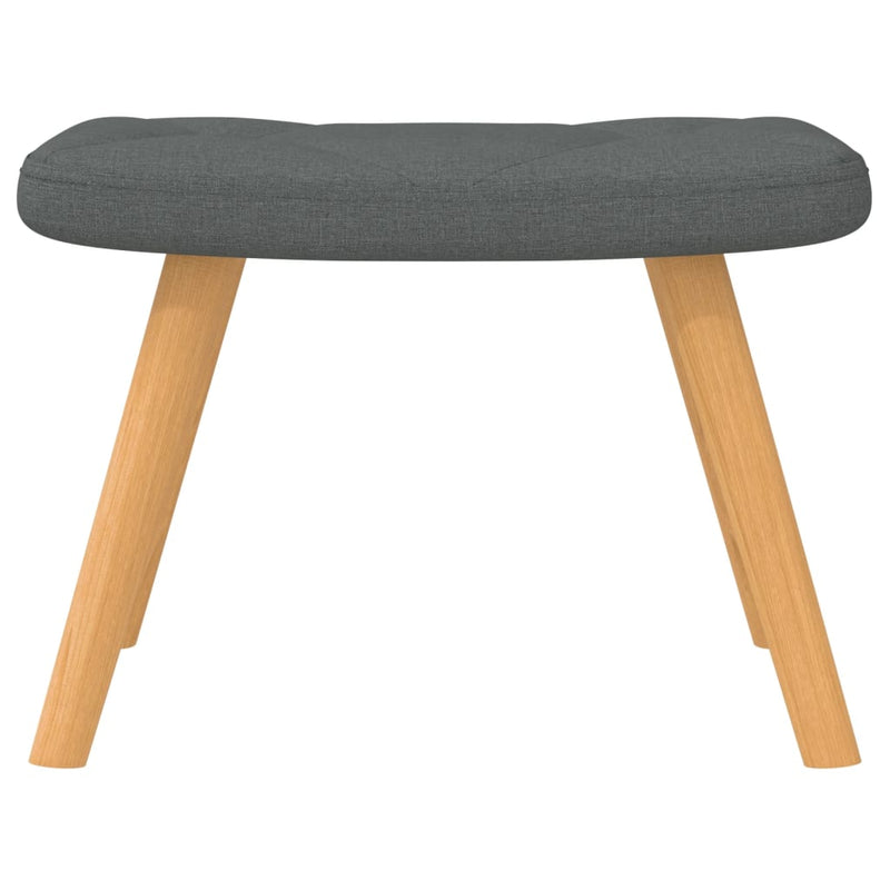 vidaXL sötétszürke szövet hintaszék lábtartóval