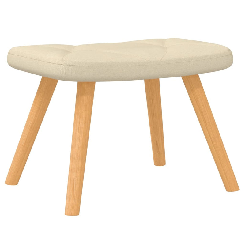 vidaXL krémszínű szövet hintaszék szék zsámollyal