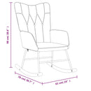 vidaXL krémszínű szövet hintaszék szék zsámollyal