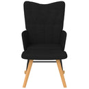 vidaXL fekete szövet hintaszék lábtartóval