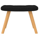 vidaXL fekete szövet hintaszék lábtartóval