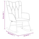 vidaXL fekete szövet hintaszék lábtartóval