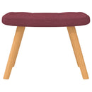 vidaXL bordó szövet hintaszék lábtartóval