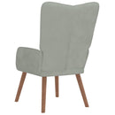 vidaXL világosszürke bársony pihenőszék