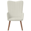 vidaXL krémfehér bársony pihenőfotel