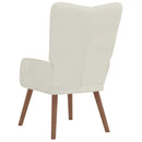 vidaXL krémfehér bársony pihenőfotel