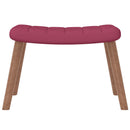 vidaXL bordó bársony pihenőszék lábtartóval