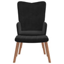 vidaXL fekete bársony pihenőfotel lábtartóval