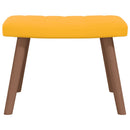 vidaXL mustársárga bársony pihenőszék lábtartóval