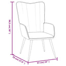 vidaXL fekete bársony pihenőfotel