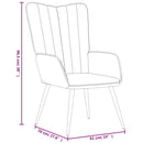 vidaXL mustársárga bársony pihenőszék