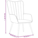 vidaXL kék bársony pihenőfotel