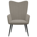 vidaXL világosszürke bársony pihenőszék lábtartóval