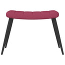 vidaXL bordó bársony pihenőszék lábtartóval