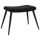 vidaXL fekete bársony pihenőfotel lábtartóval