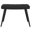 vidaXL fekete bársony pihenőfotel lábtartóval