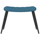 vidaXL kék bársony pihenőfotel lábtartóval