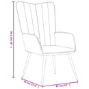 vidaXL kék bársony pihenőfotel lábtartóval