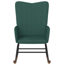 vidaXL sötétzöld bársony hintaszék