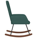 vidaXL sötétzöld bársony hintaszék