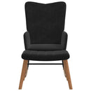 vidaXL fekete bársony hintaszék lábtartóval