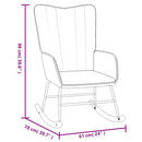 vidaXL fekete bársony hintaszék lábtartóval