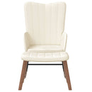 vidaXL krémfehér bársony hintaszék lábtartóval