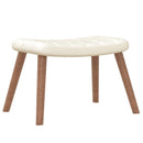 vidaXL krémfehér bársony hintaszék lábtartóval