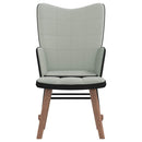 vidaXL világosszürke bársony és PVC hintaszék lábtartóval