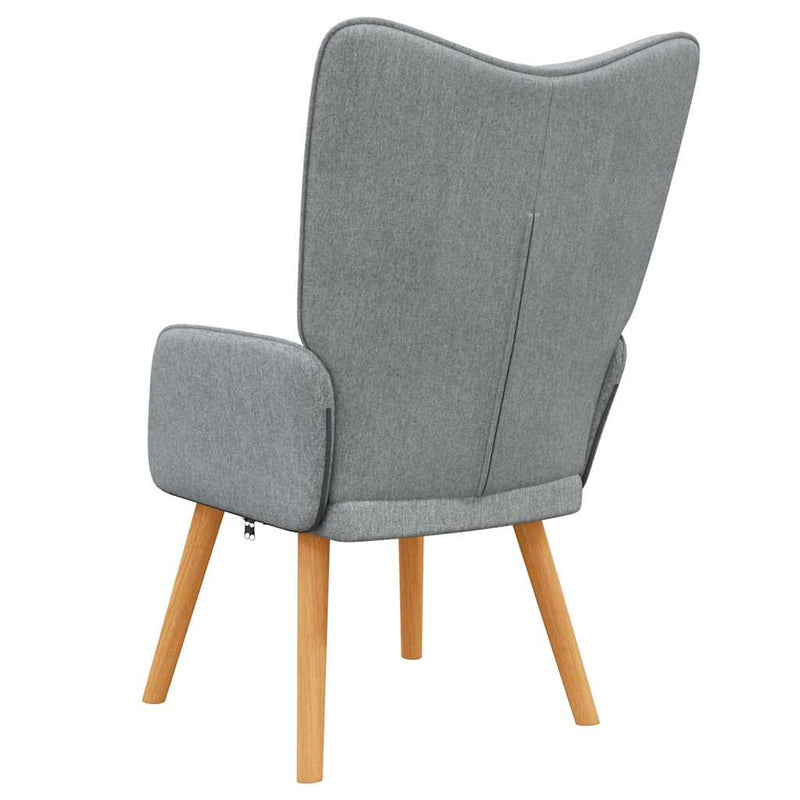 vidaXL világosszürke szövet pihenőszék