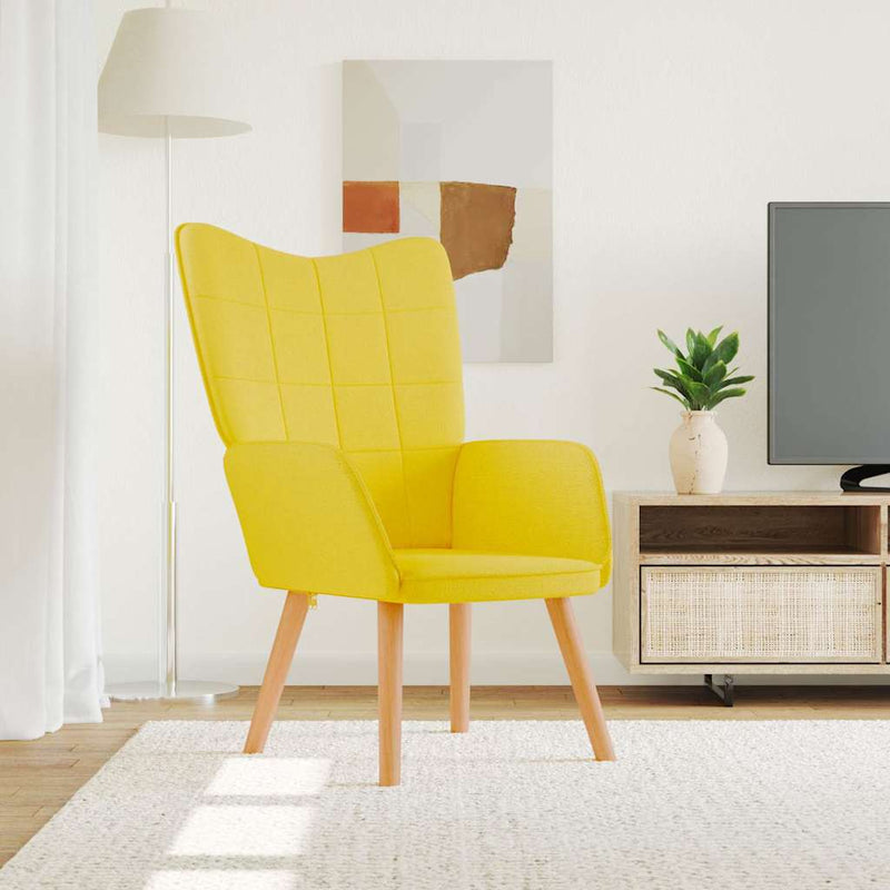 vidaXL mustársárga szövet pihenőfotel