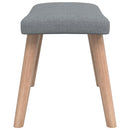 vidaXL világosszürke szövet pihenőszék lábtartóval