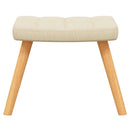 vidaXL krémszínű szövet pihenőfotel lábtartóval