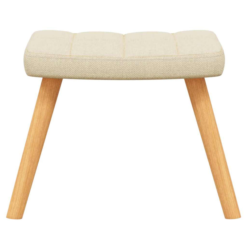 vidaXL krémszínű szövet pihenőfotel lábtartóval