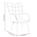 vidaXL krémszínű szövet pihenőfotel lábtartóval