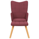 vidaXL bordó szövet pihenőfotel lábtartóval