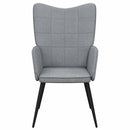 vidaXL világosszürke szövet pihenőszék