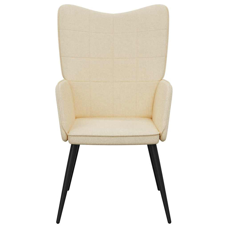 vidaXL krémszínű szövet pihenőfotel