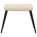 vidaXL krémszínű szövet pihenőfotel lábtartóval