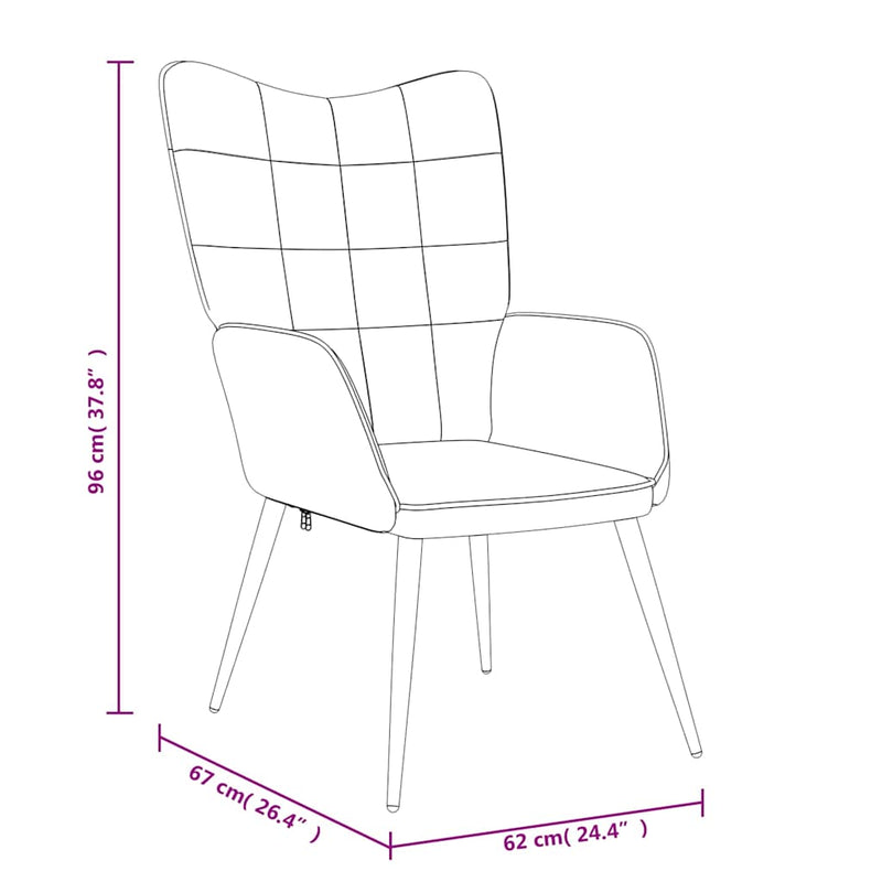 vidaXL krémszínű szövet pihenőfotel lábtartóval