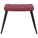 vidaXL bordó szövet pihenőfotel lábtartóval