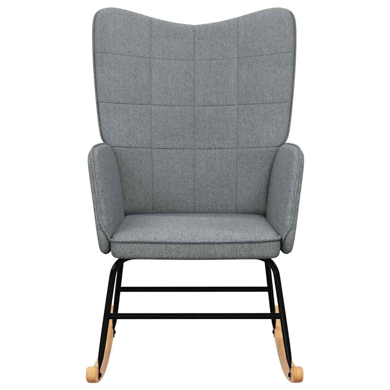 vidaXL világosszürke szövet hintaszék